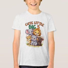 Söt Little Big 5 Safari-barnkammare Heart Art. T Shirt
