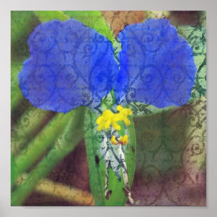 Söt Little Blue Flower Poster