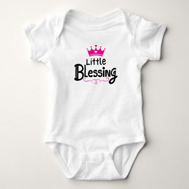 Söt "Little Bluting"-Rosa T Shirt (Framsida)