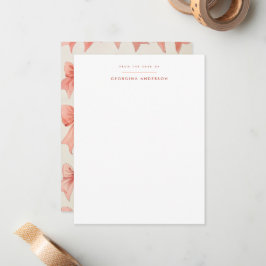 Söt Little Bows Personal Stationery Anteckningskort