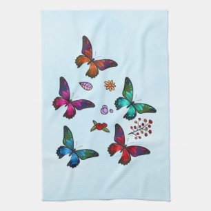 Söt Little Butterflies Kökshandduk