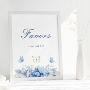 Söt Little Butterfly Boy Baby Shower Favors favori Poster