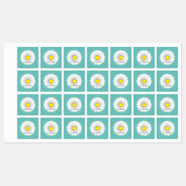 Söt Little Daisy Square Klistermärke