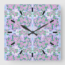 Söt Little Flowers Acrylic Wall Clock