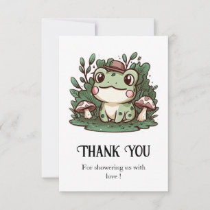 Söt Little Frog Baby Shower Tack Kort