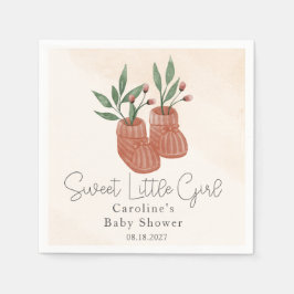 Söt Little Girl Boho Clothes Baby Shower Pappersservett