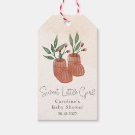 Söt Little Girl Boho Clothes Baby Shower Presentetikett