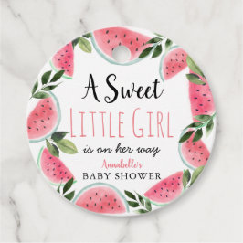 Söt Little Girl Watermelon Baby Shower Gåvor Etiketter
