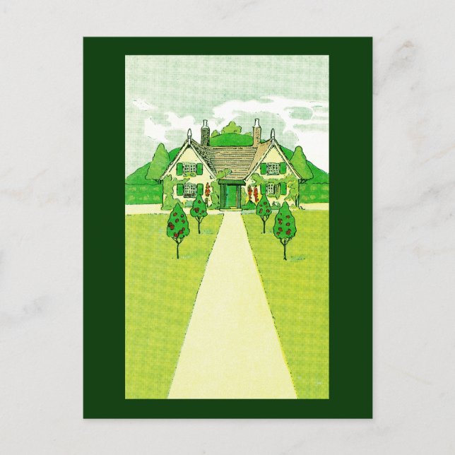 Söt Little House Vykort (Framsida)