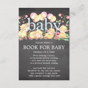 Söt Little Lamb Baby Shower Bok för Baby Inbjudningar