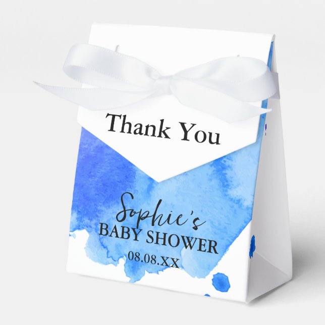 Söt Little Lamb Blue Hydrangea Balloon Presentaskar (Framsidan Sidan)