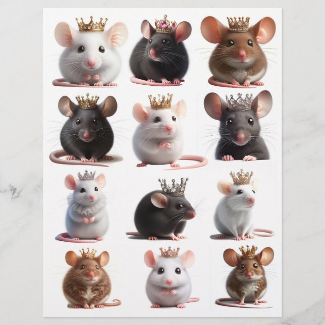 Söt Little Mouse Prince and Princesses (Framsida)