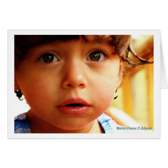 Söt Little One Hälsningskort (Framsidan Horizontal)