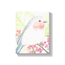 Söt Little Pastel Bird Kanvastryck