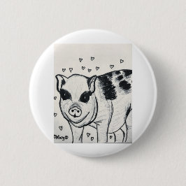Söt Little Piggy Knapp