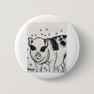 Söt Little Piggy Knapp