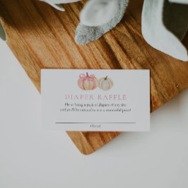 Söt Little Pumpkin Diaper Raffle Card Tilläggskort