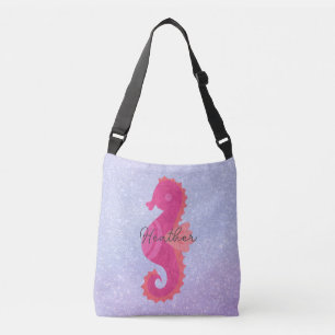 Söt Little Rosa Seahorse Axelväska