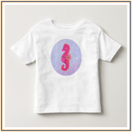 Söt Little Rosa Seahorse T Shirt