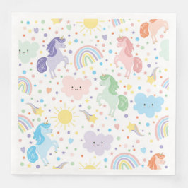 Söt Little Unicorns Pappra Napkins Pappersservett