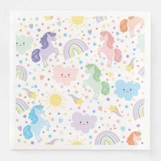Söt Little Unicorns Pappra Napkins Pappersservett