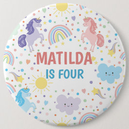Söt Little Unicorns Round Badge Knapp