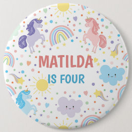 Söt Little Unicorns Round Badge Knapp