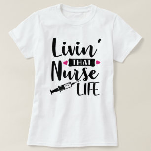 Söt Liv Sjuksköterska liv ordkonst T Shirt