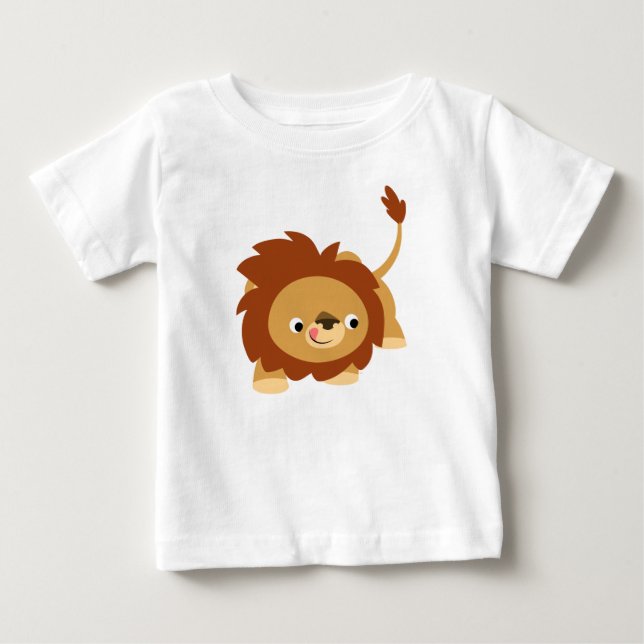 Söt livlig seriefigur lejonbaby t-shirt (Framsida)