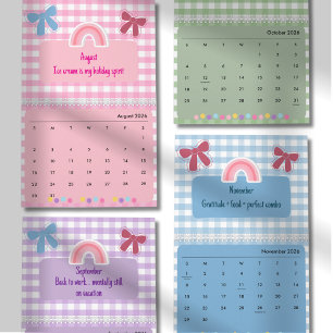 Söt Ljus Band & Blomma Citat Kalender 2026