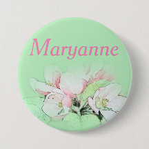 Söt ljus rosa äppelblomma, namn-stift