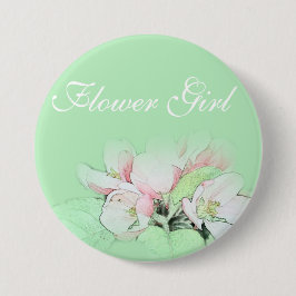 Söt ljus rosa blomma till äppelblomma knapp