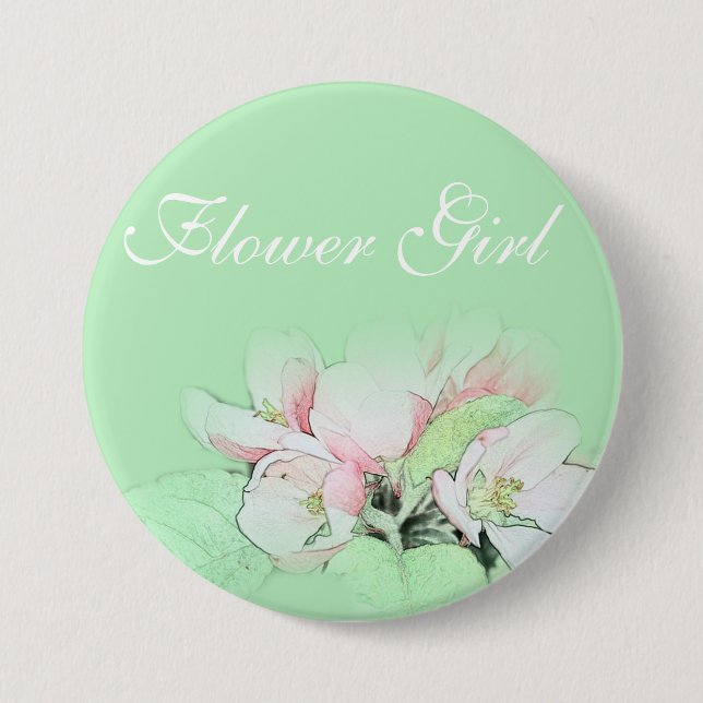 Söt ljus rosa blomma till äppelblomma knapp (Framsida)