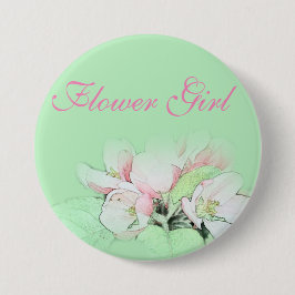 Söt ljus rosa blomma till äppelblomma knapp