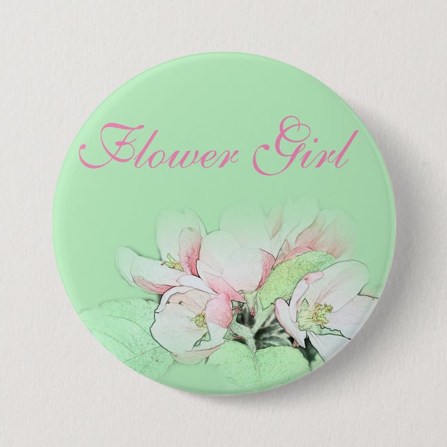 Söt ljus rosa blomma till äppelblomma knapp (Framsida)