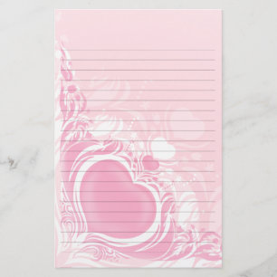 söt ljus rosa hjärtsnurra bröllop invändigt papper
