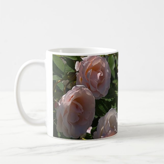 Söt Ljusa rosa Ro Kaffemugg (Vänster)