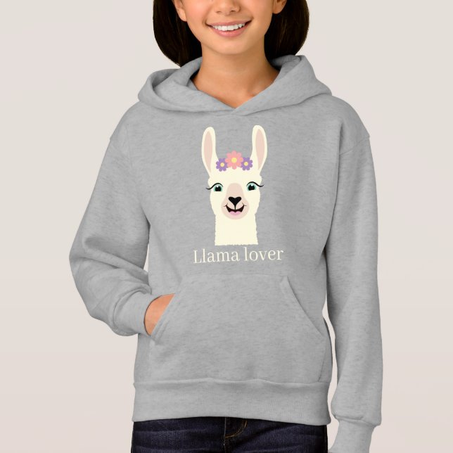 Söt llama älskare add namn t shirt (Framsida)