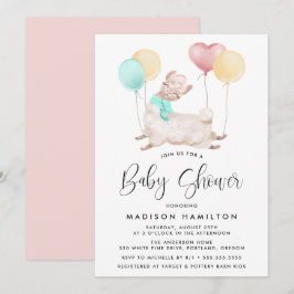 Söt Llama Baby Shower-fest Inbjudningar
