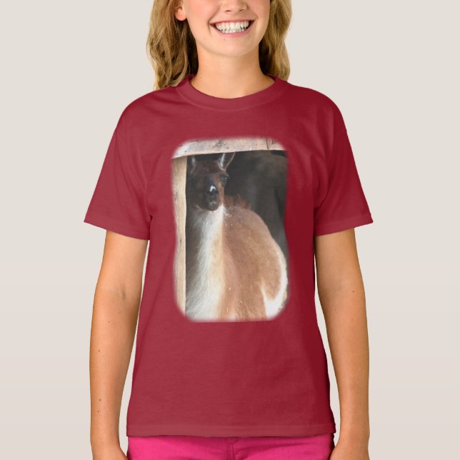 Söt Llama Farm Animal T-shirt (Framsida)