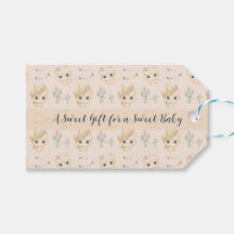 Söt Llama Fiesta Mönster Baby Shower Presentkort