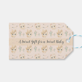 Söt Llama Fiesta Mönster Baby Shower Presentkort Presentetikett