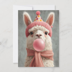 Söt Llama Födelsedagskort