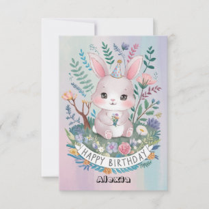Söt Loely Bunny Digital Birthday Kort