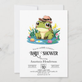 Söt Loely Frog Baby Shower Inbjudningar
