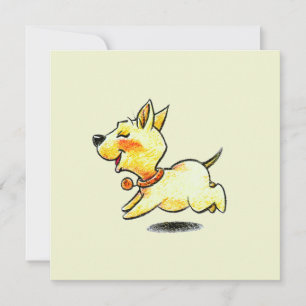 Söt löpande hundillustration för hundälskare inbjudningar