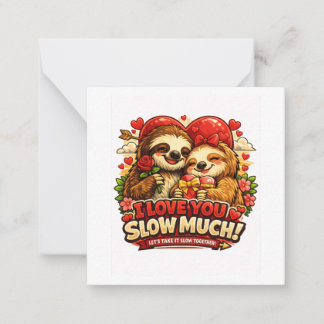 Söt Loung Valentinesdag Kärleksdesign, Jag älskar Anteckningskort