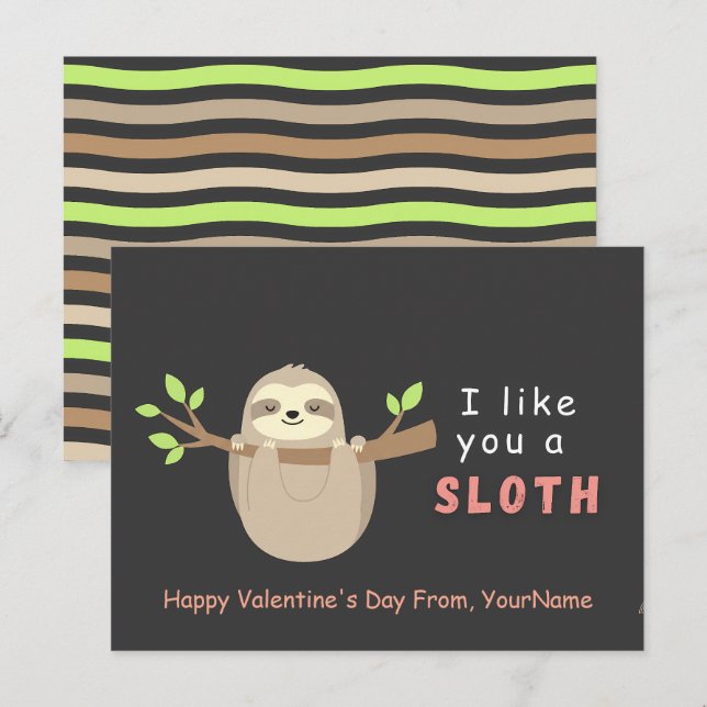 Söt Loung Valentinesdagskort  Helg Vykort (Fram/baksida)