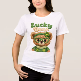 Söt Lucky Bear-tröja för kvinnor 🍀 T Shirt