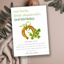 Söt Lucky Shamrock St Patrick's Day Barnkalas Tack Kort